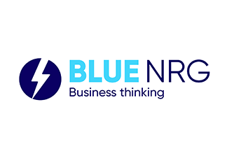 Blue NRG logo with a blue lightning bolt icon and the tagline Business thinking.