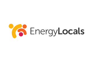 EnergyLocals logo with stylized orange and red abstract human figures.