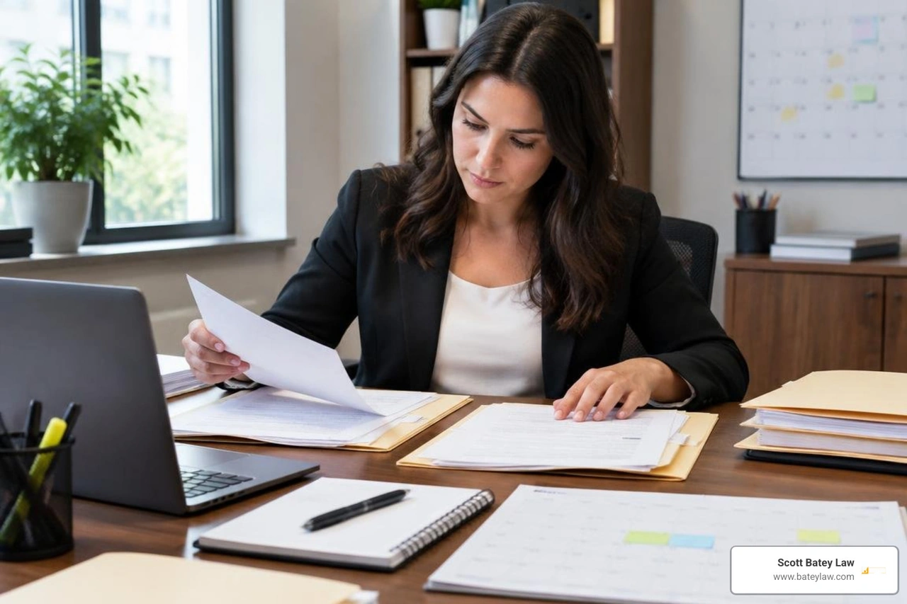 employee organizing workplace evidence timeline