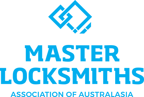 Master Locksmiths Association of Australasia logo in blue and white