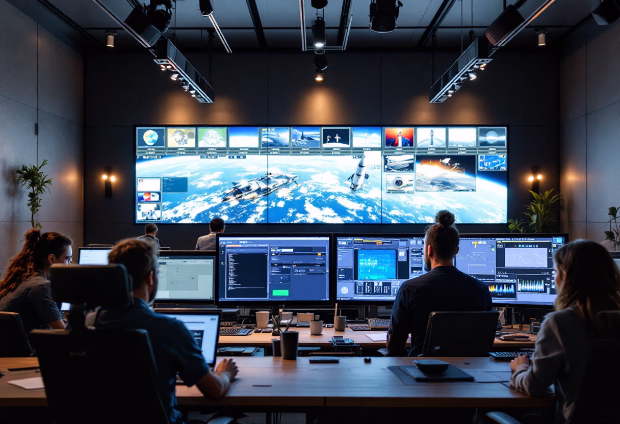 image of mission control room (for a space tech)