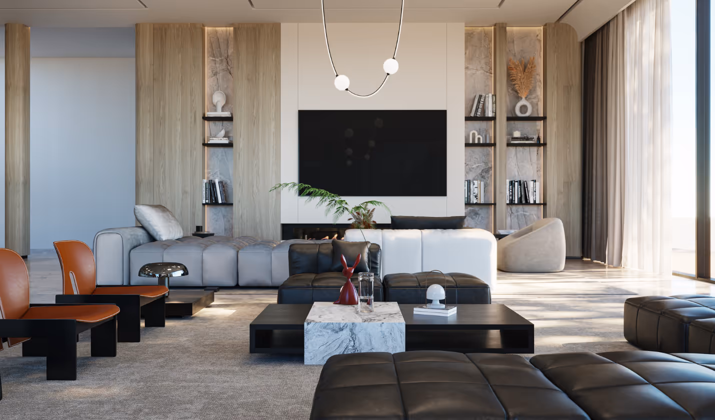 Fully equipped gym and fitness center in apartments