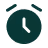 Minimalist analog alarm clock icon with two bells on top showing 10:10.