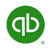 QuickBooks logo with white lowercase QB letters inside a green circle.