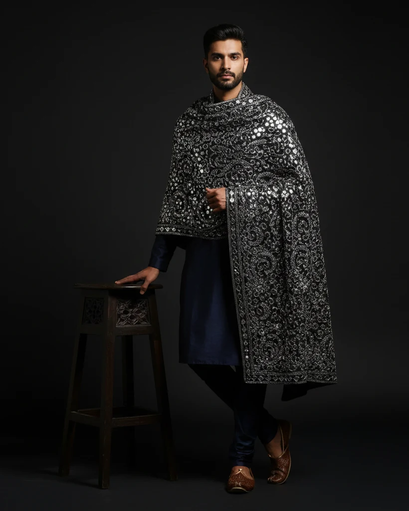 Black cape suit variation - Wed and Wogue