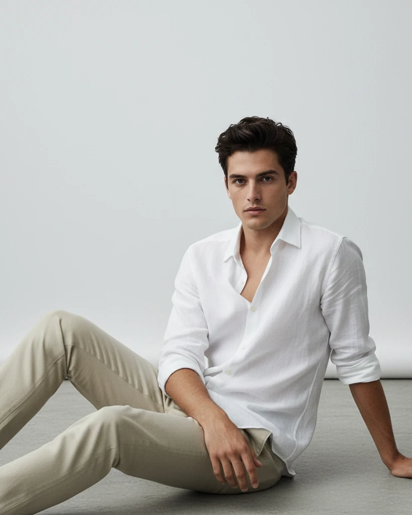 White linen suit - M Lounge