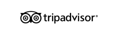 Tripadvisor logo featuring stylized owl eyes next to the word 'tripadvisor' in lowercase black letters.