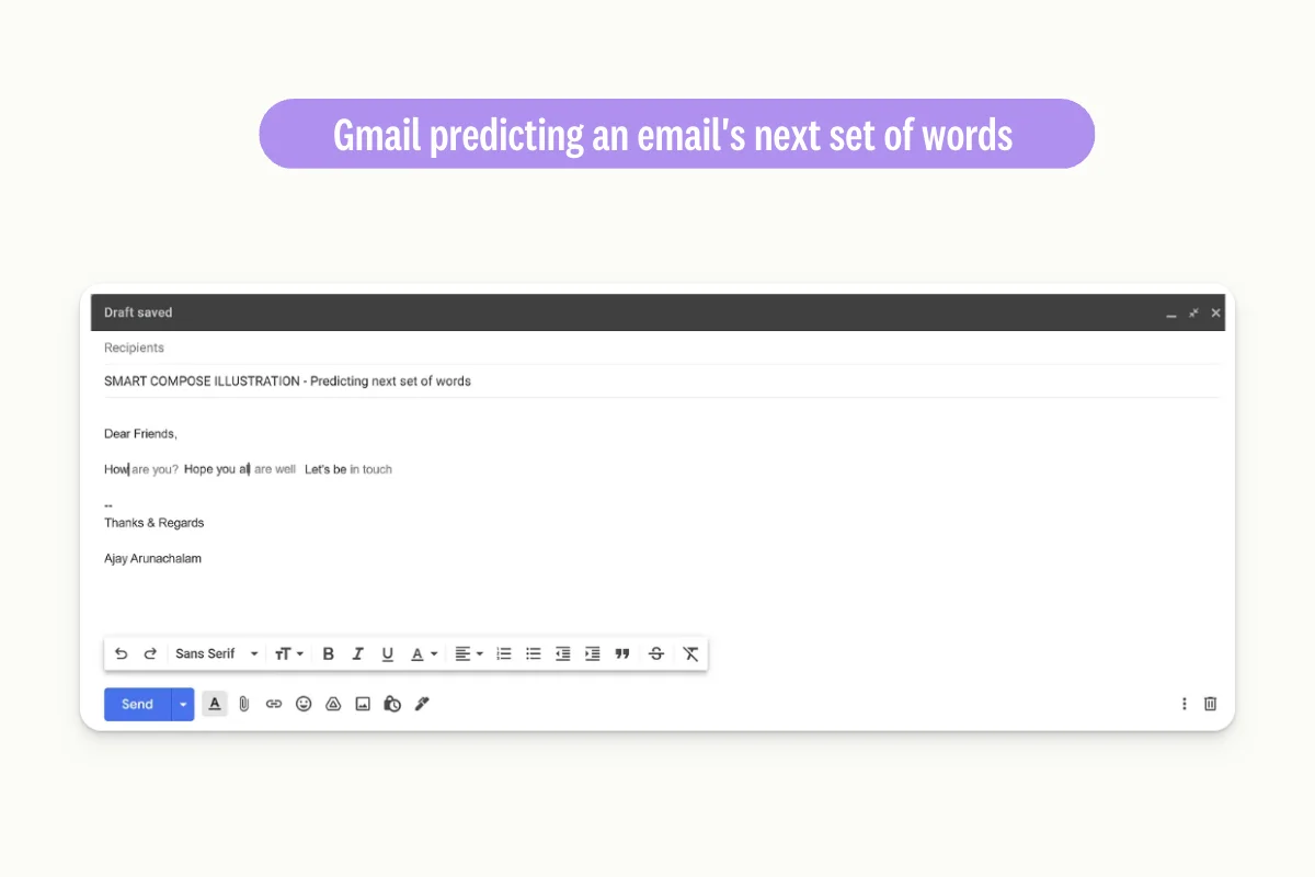 Gmail-predicts-next-words-in-an-email