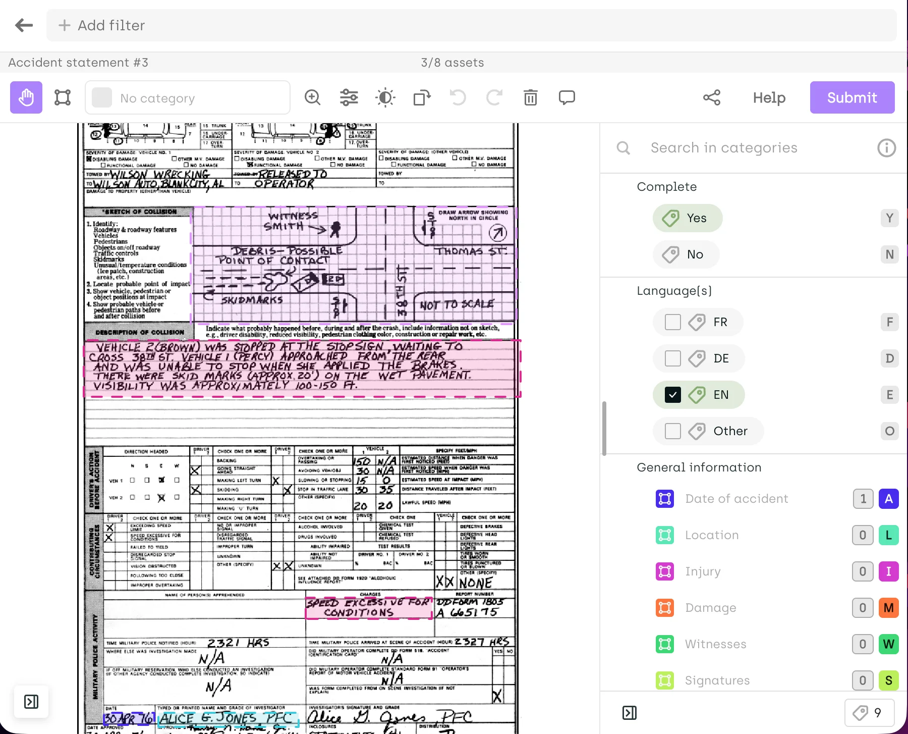 Product photo of breast cell segmentation on Kili Technology's platform