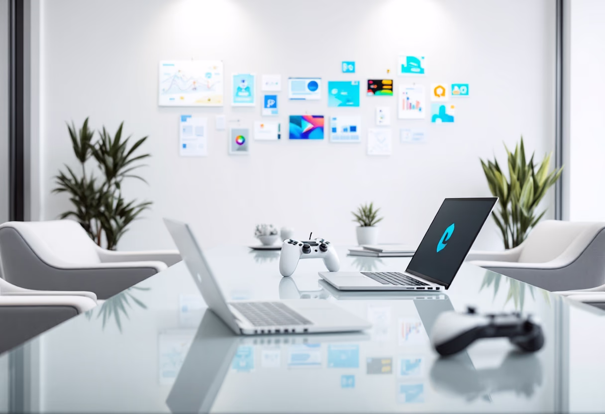 image of creative brainstorming area (for a game development company)