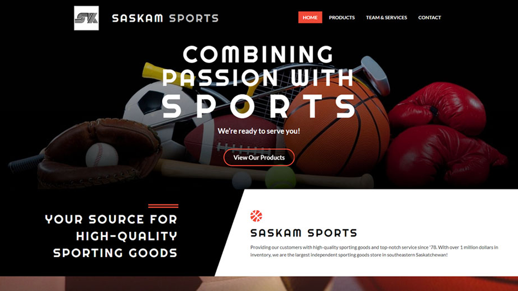 Saskam web development showcase