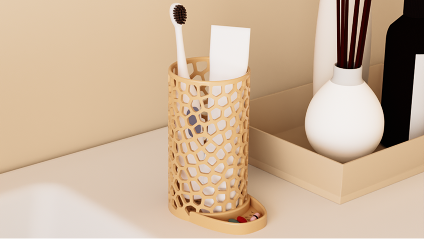 3D-Printed Toothbrush Holder