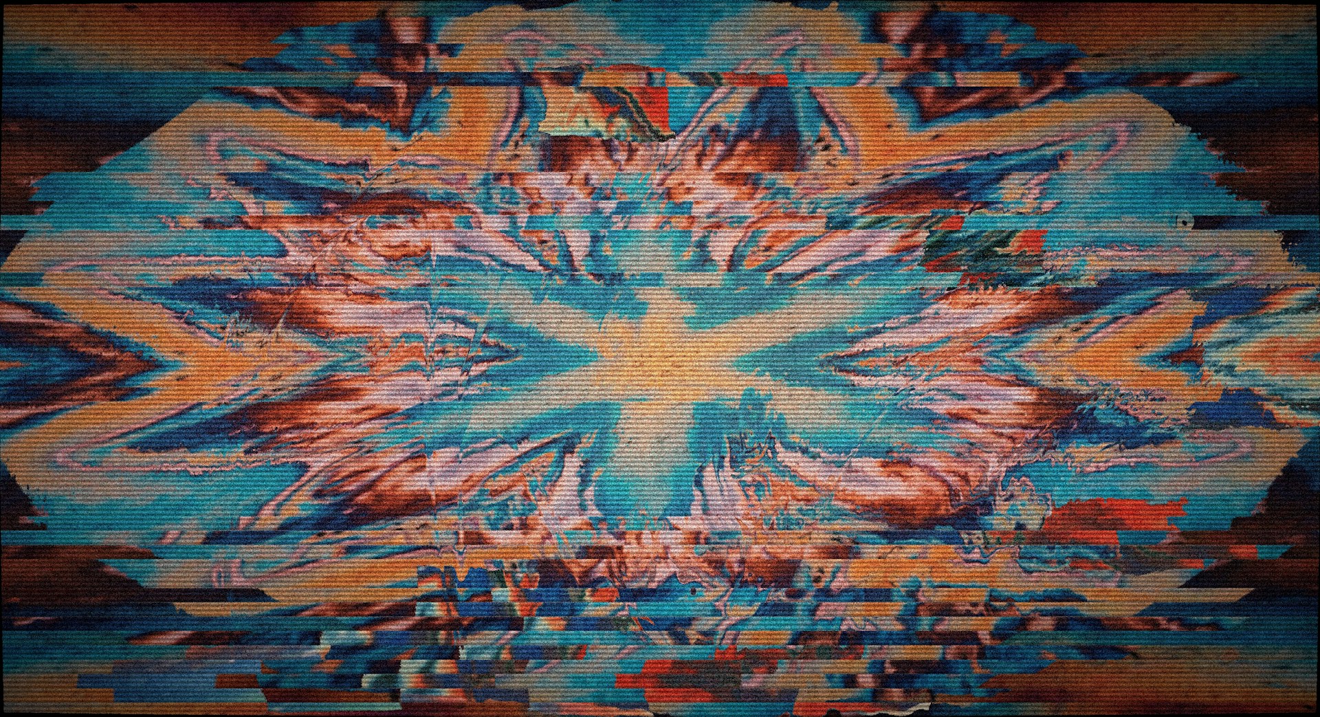 Abstract, glitch-style visualization for a thumbnail image representing how AI systems analyze and synthesize data, illustrating what are the best geo-tracking tools for monitoring brand visibility across generative search engines.