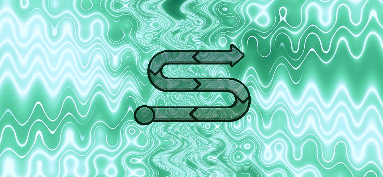 Abstract visualization of user journey paths in LLM visibility testing, representing multi-step decision flows used to measure preference and path win rate in generative engine optimization.