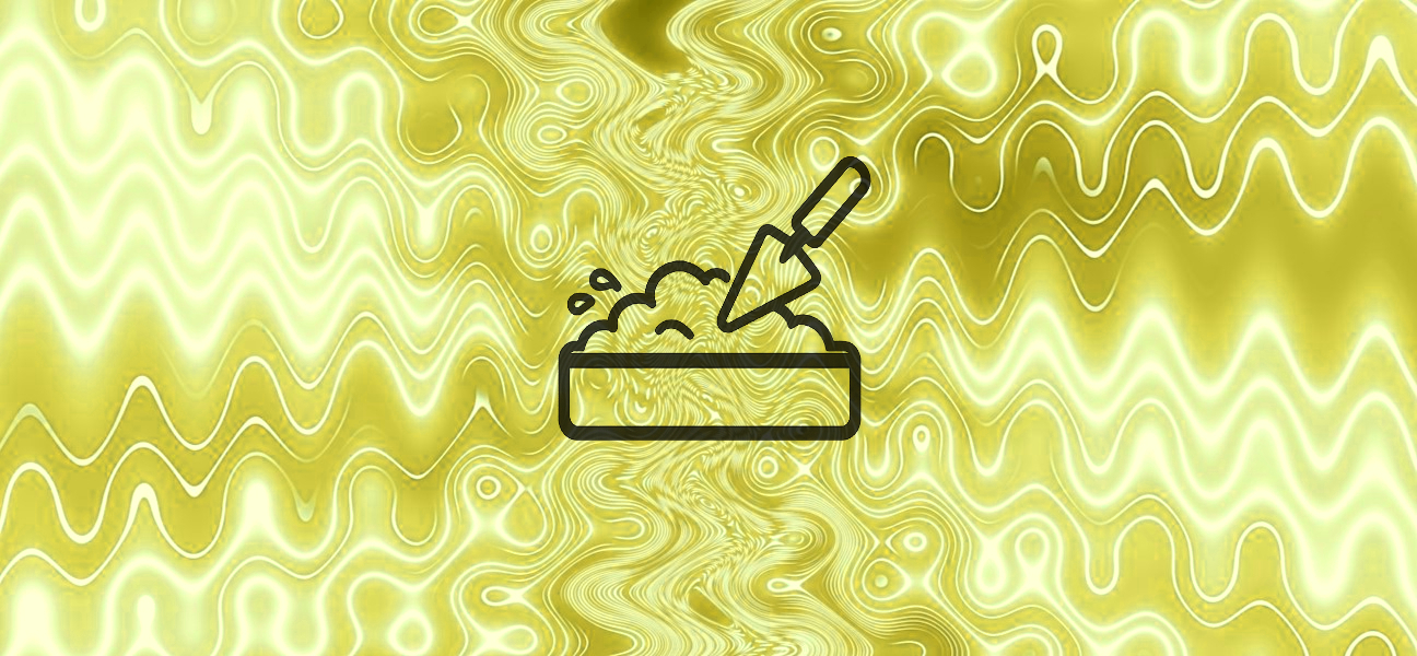 Wet cement icon on abstract background illustrating the “wet cement strategy” in GEO, where early signals shape LLM outputs and AI-generated answers before they stabilize.