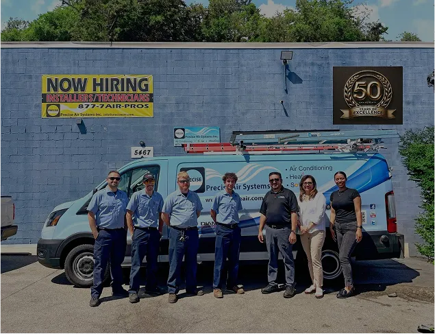Team member and service van
