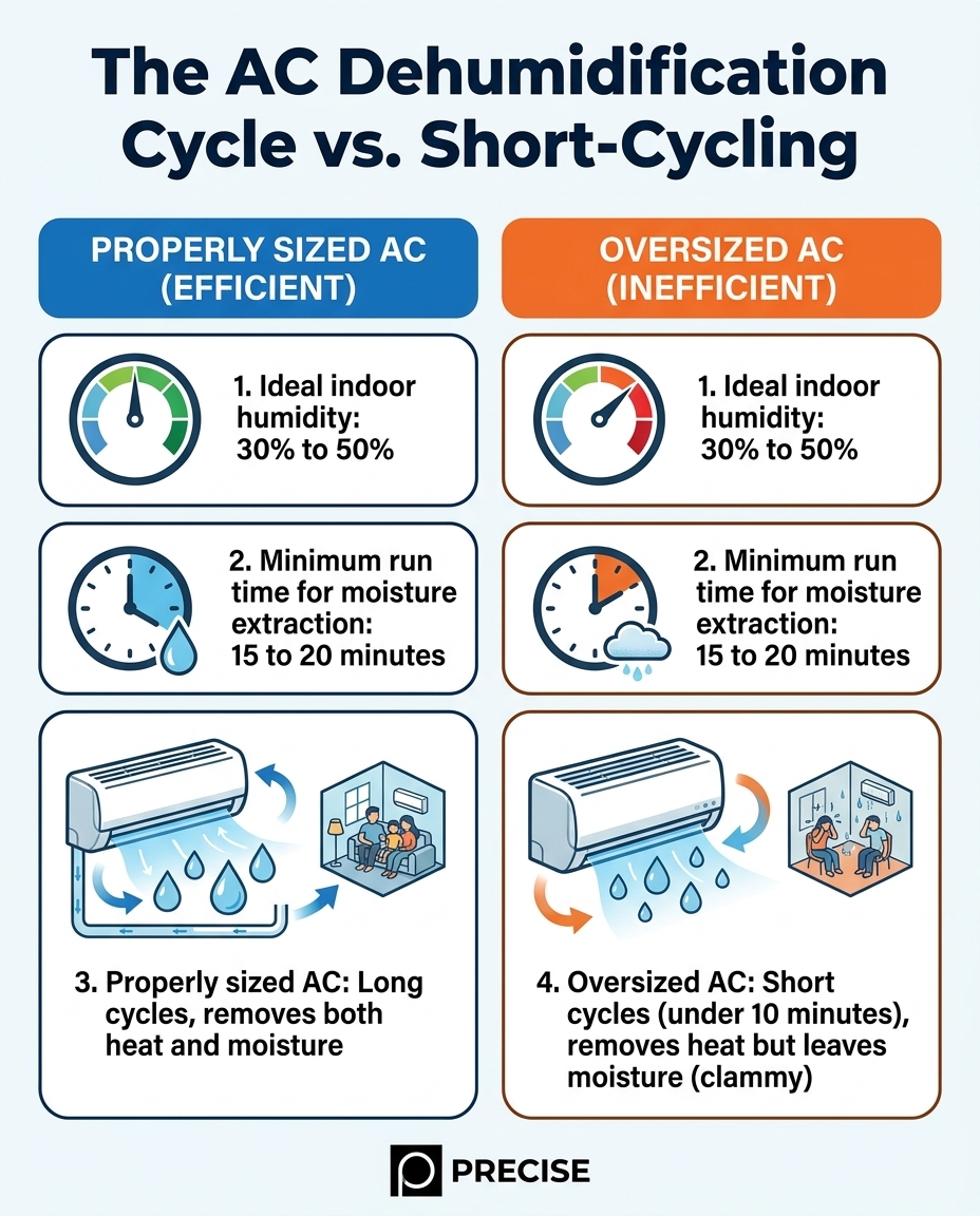The AC Dehumidification Cycle vs. Short-Cycling