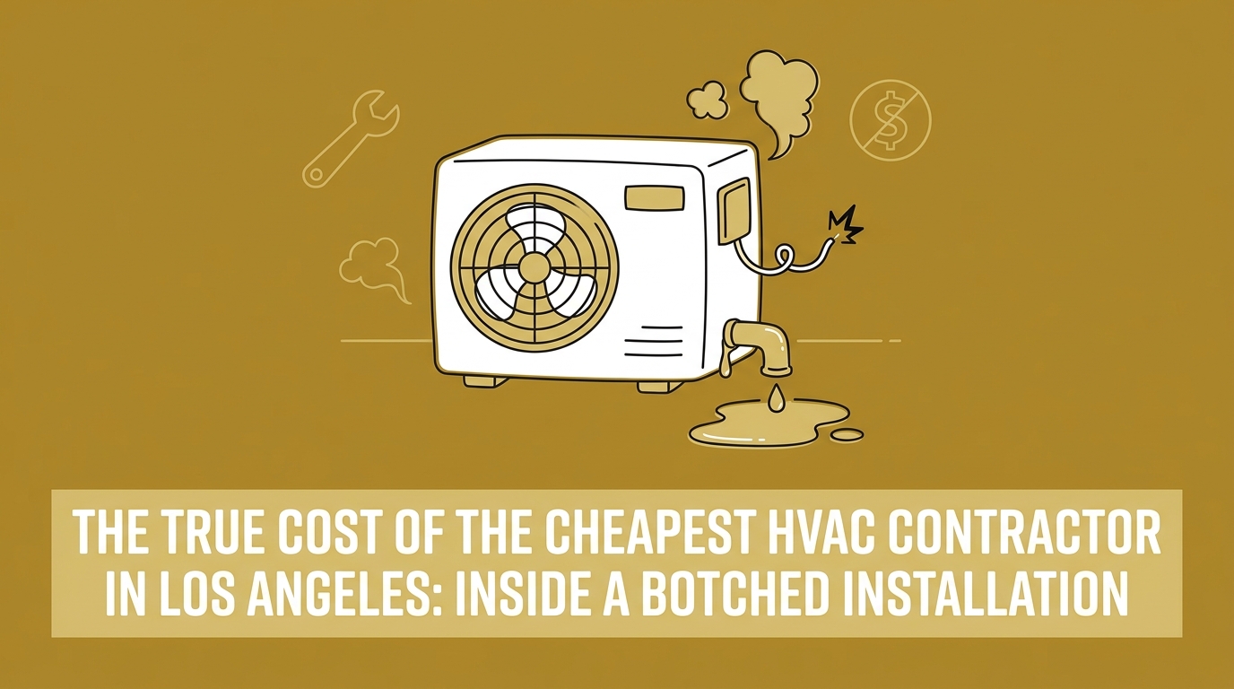 The True Cost of Choosing the Cheapest Los Angeles HVAC Contractor: A Look Inside a Botched Installation