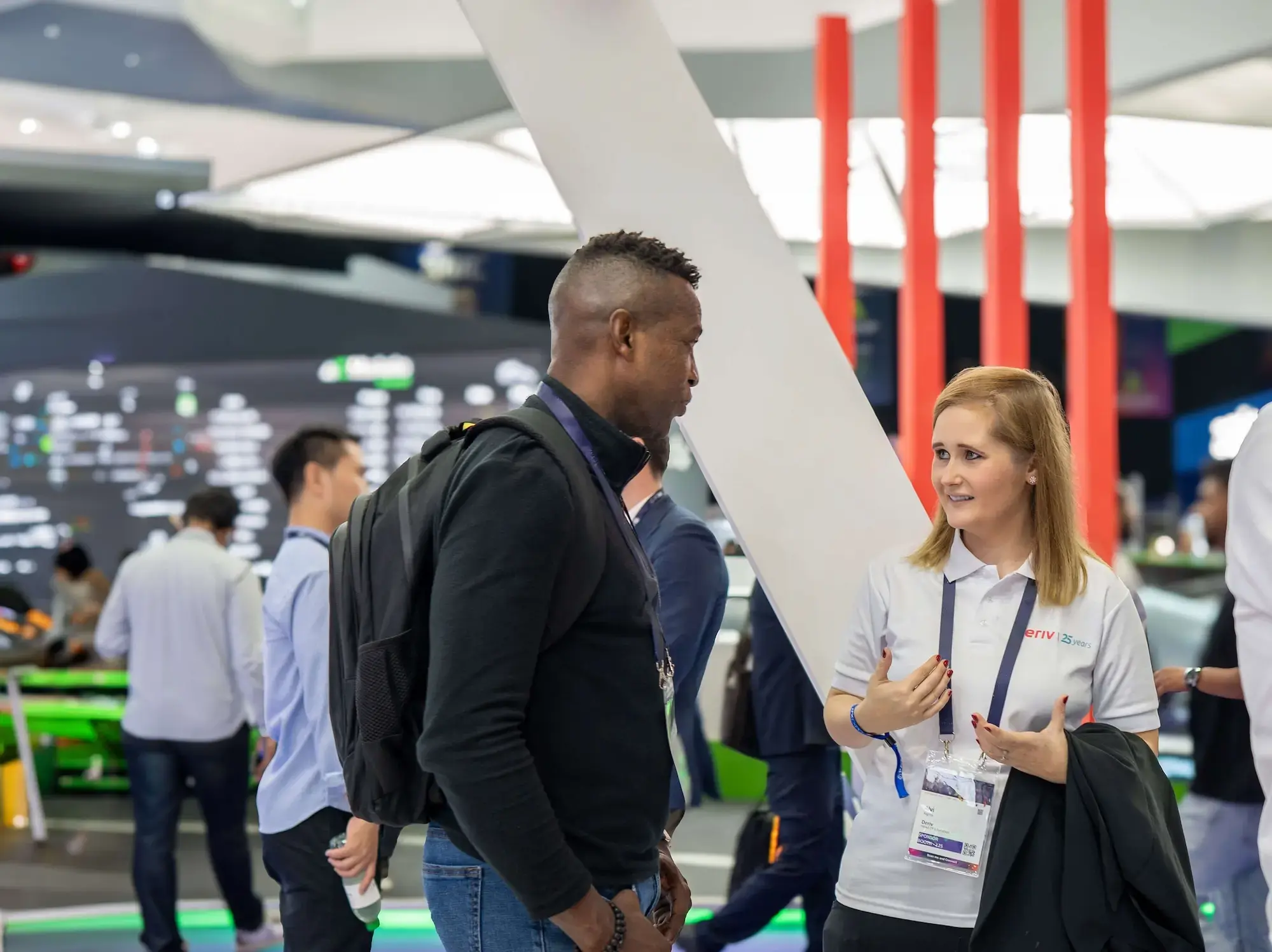 Deriv employees at a company event, reflecting our vibrant workplace culture in Dubai