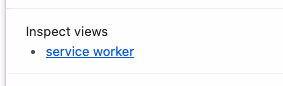Screenshot of service worker dashboard