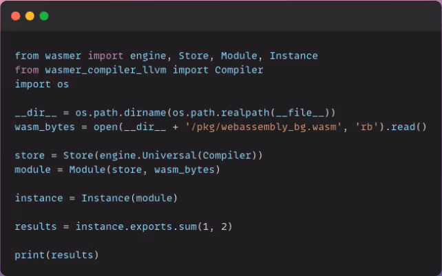 How to include the rust code in Wasm in Python code