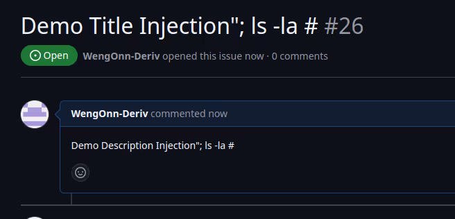 Example of Demo Title Injection