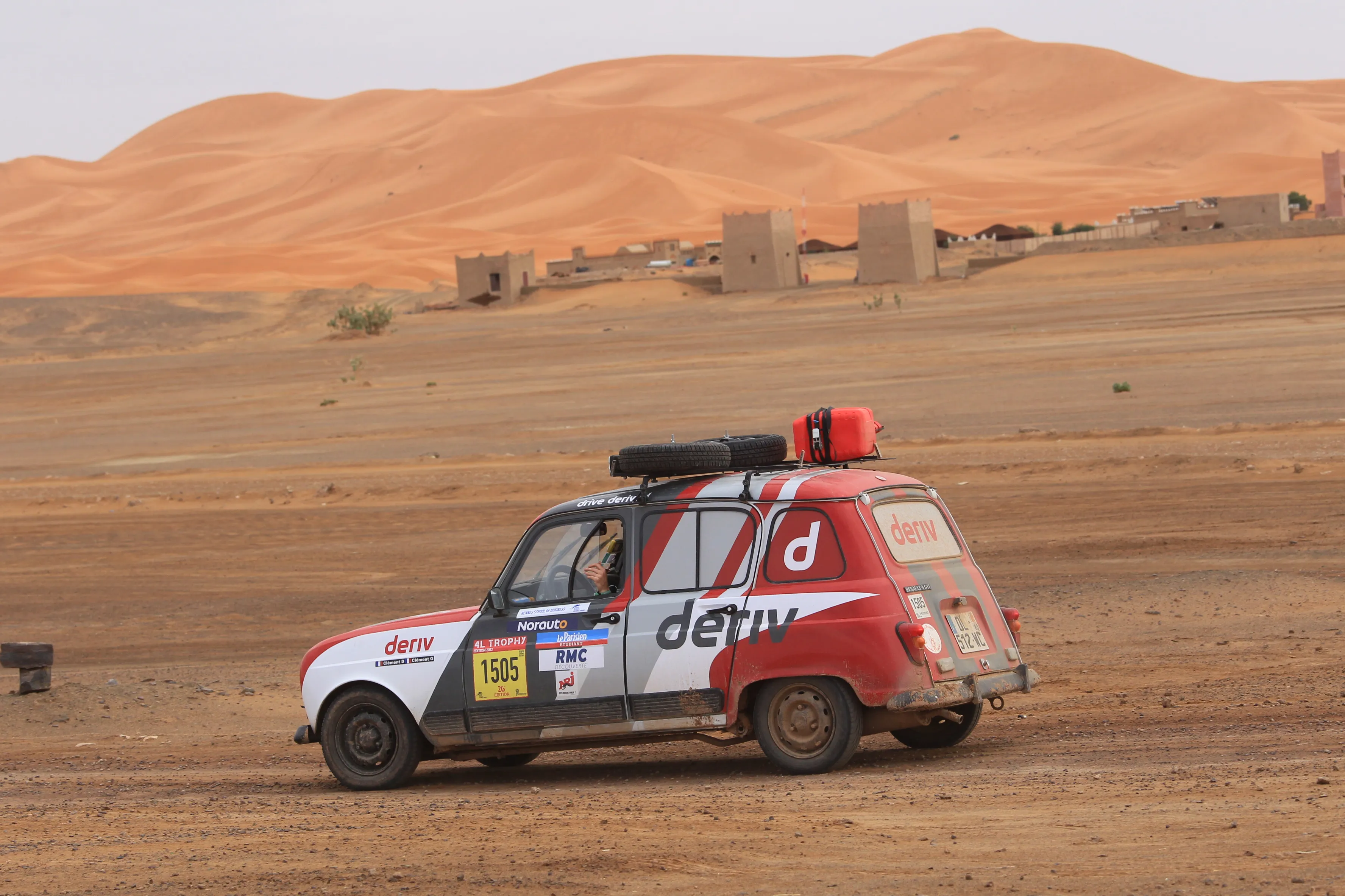 Deriv humanitarian ride through the desert in Morocco.