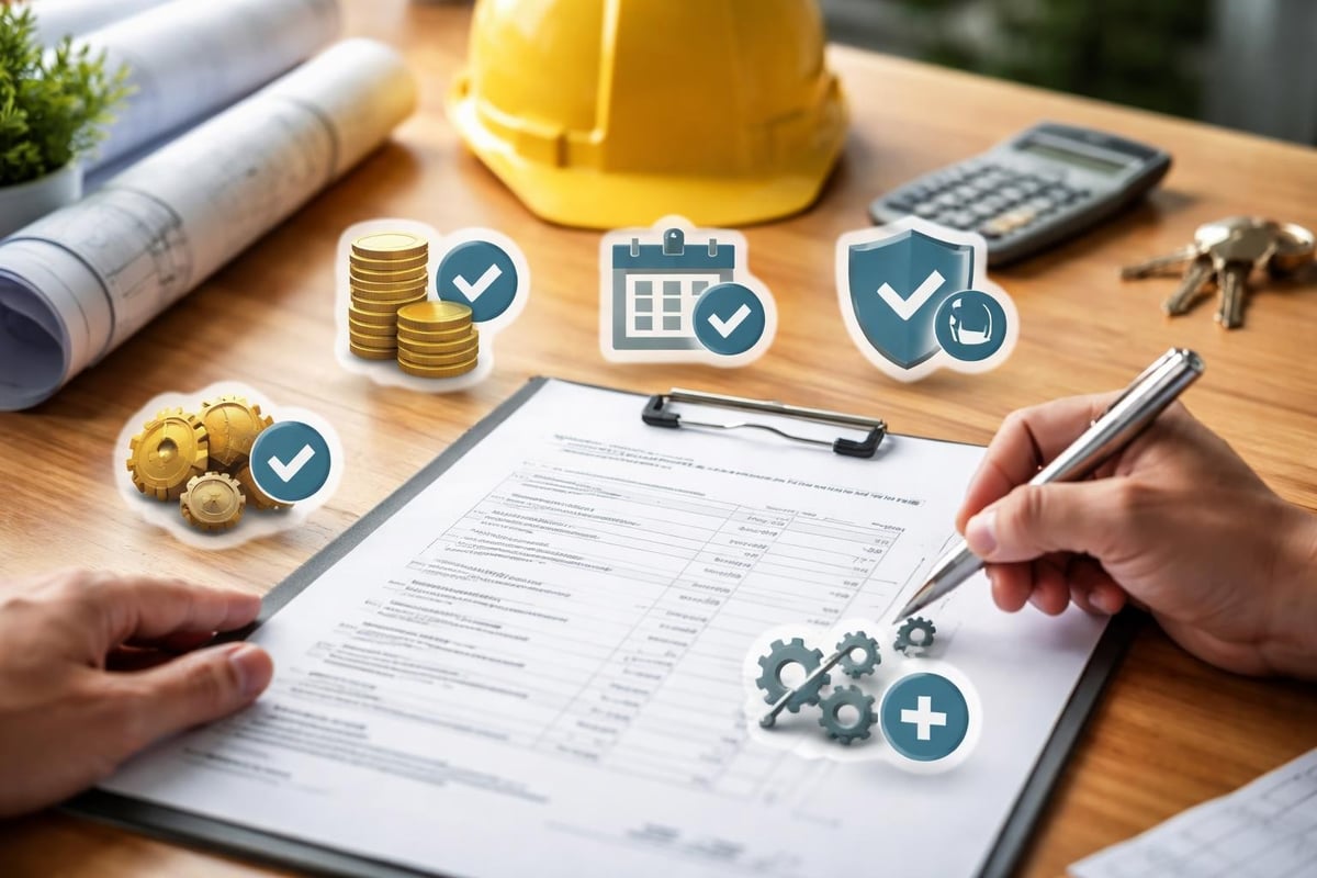 Remonttisopimuksen keskeiset kohdat