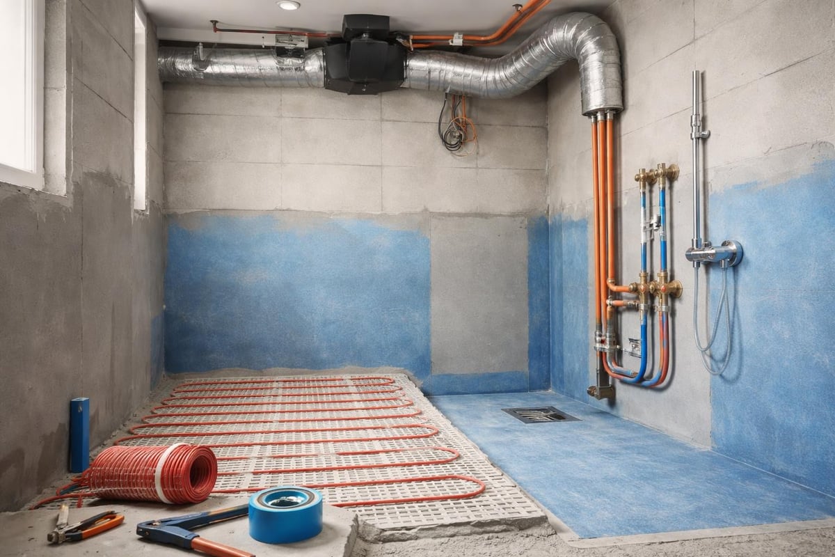 Kylpyhuoneen tekniset järjestelmät