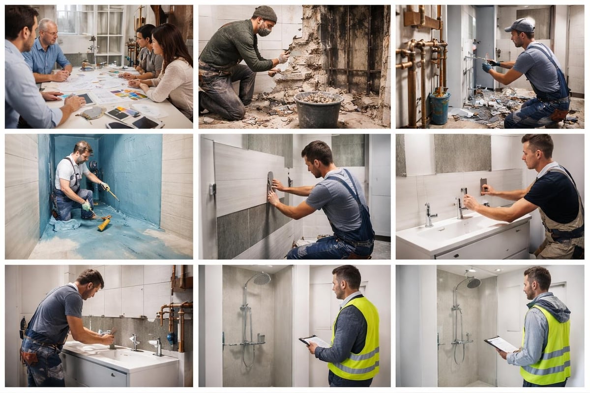 Kylpyhuoneremontin vaiheet