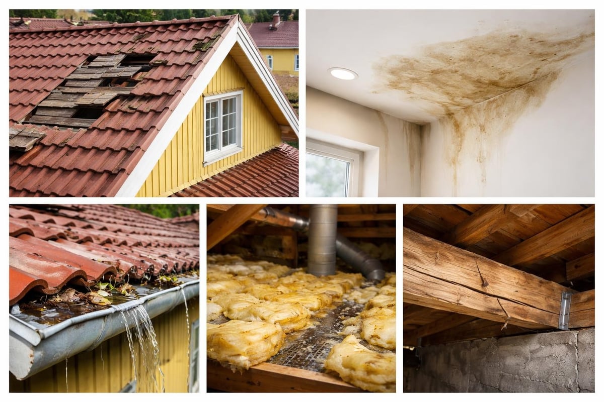 Katon korjaustarpeen merkit