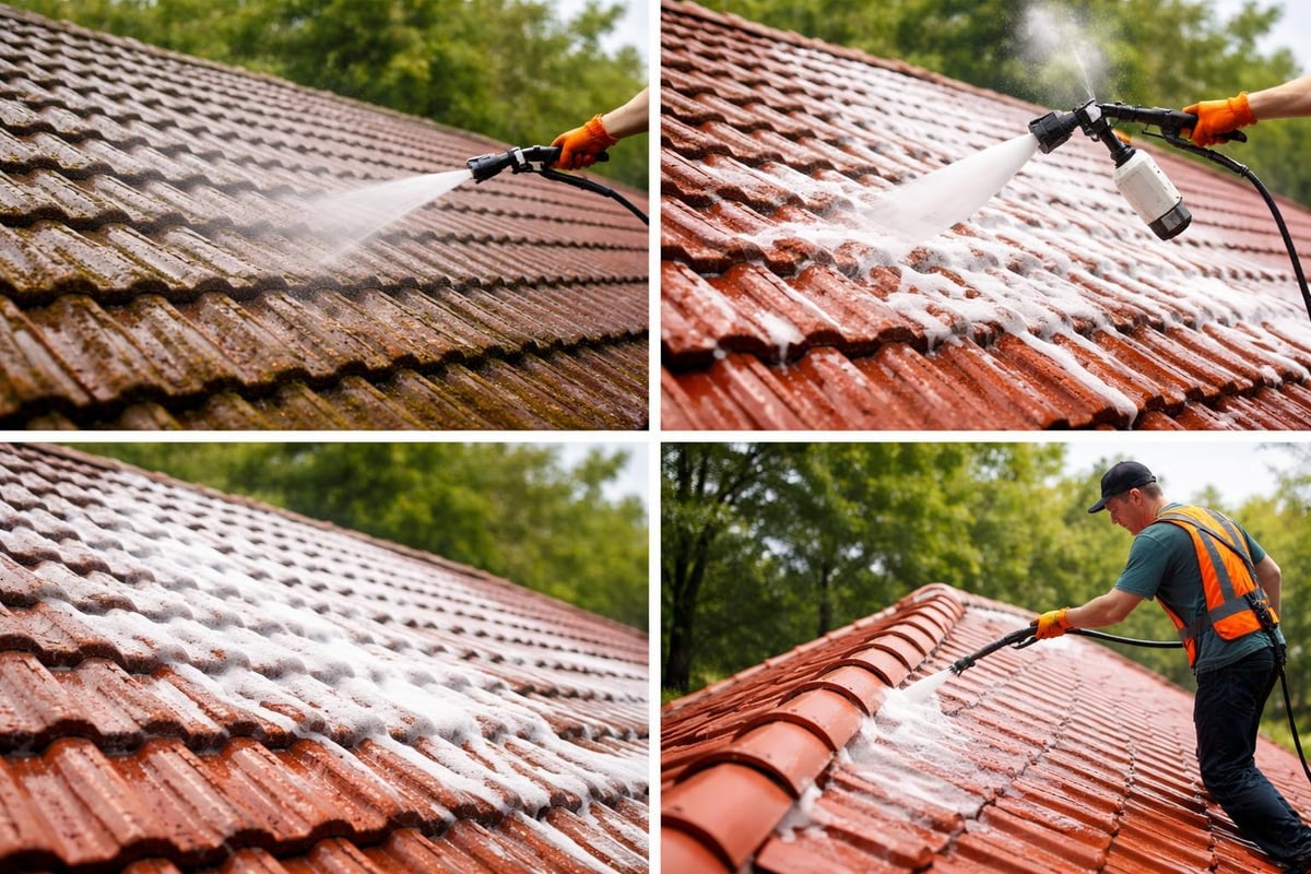 Tiilikaton pesuprosessi