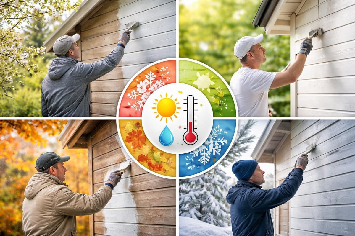 Talon maalauksen ajankohdan valinta