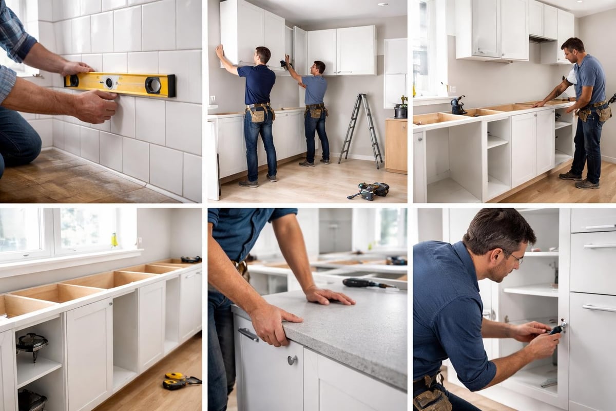 Kaappien asennusprosessi