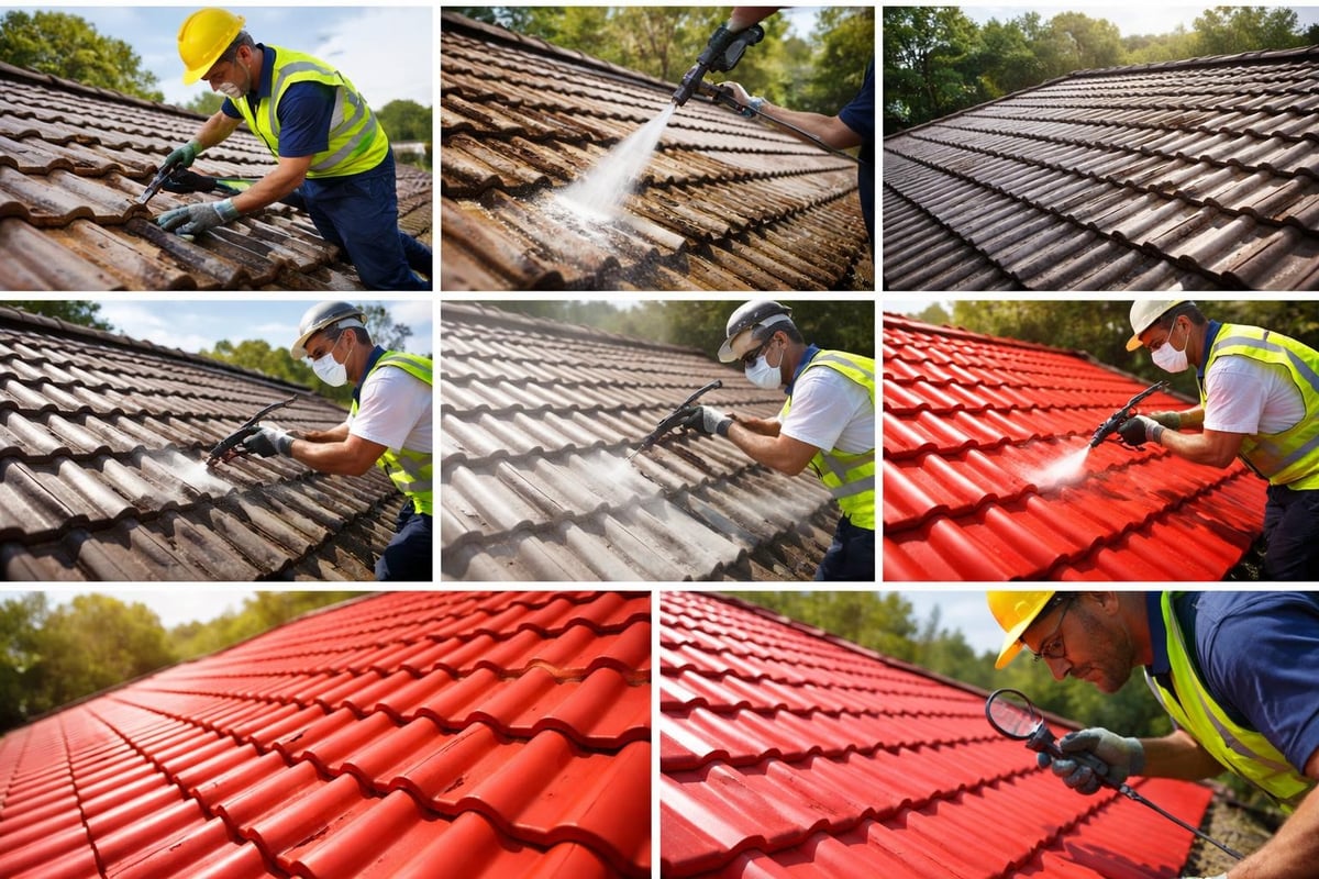 Tiilikaton maalauksen prosessi