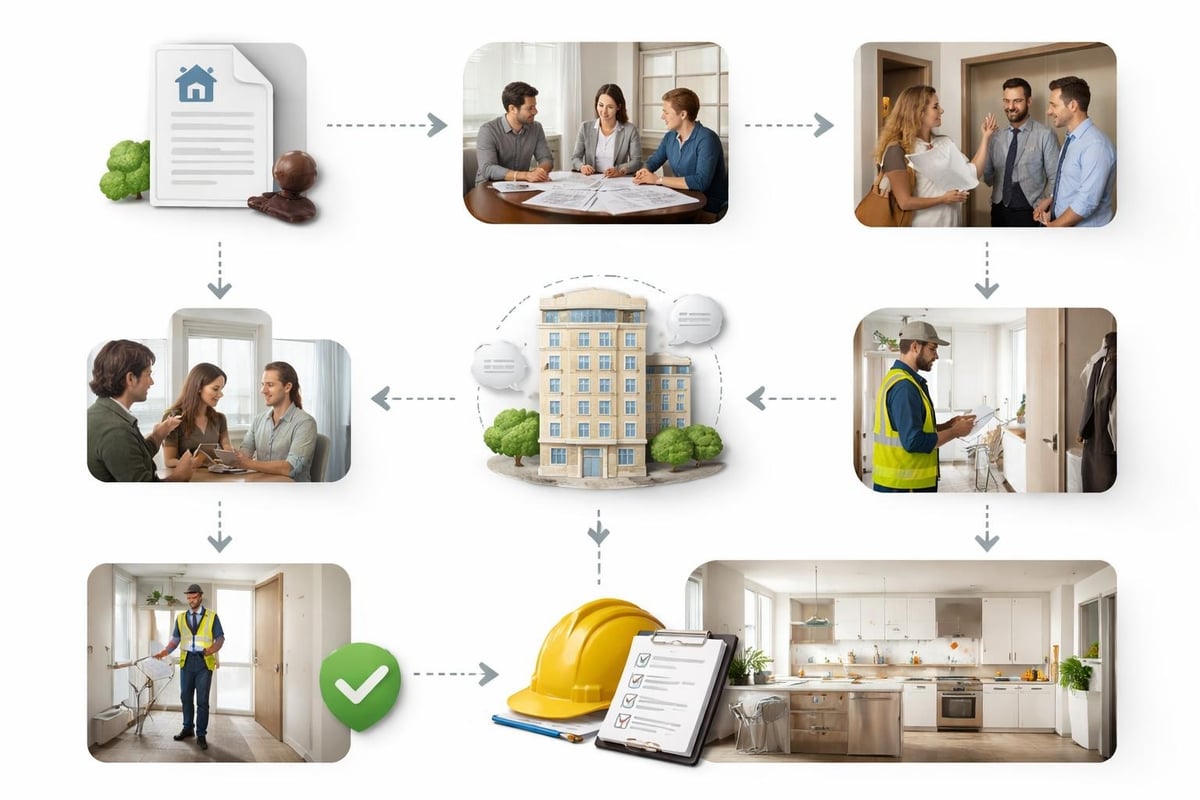 Huoneistoremontin lupa- ja ilmoitusprosessi