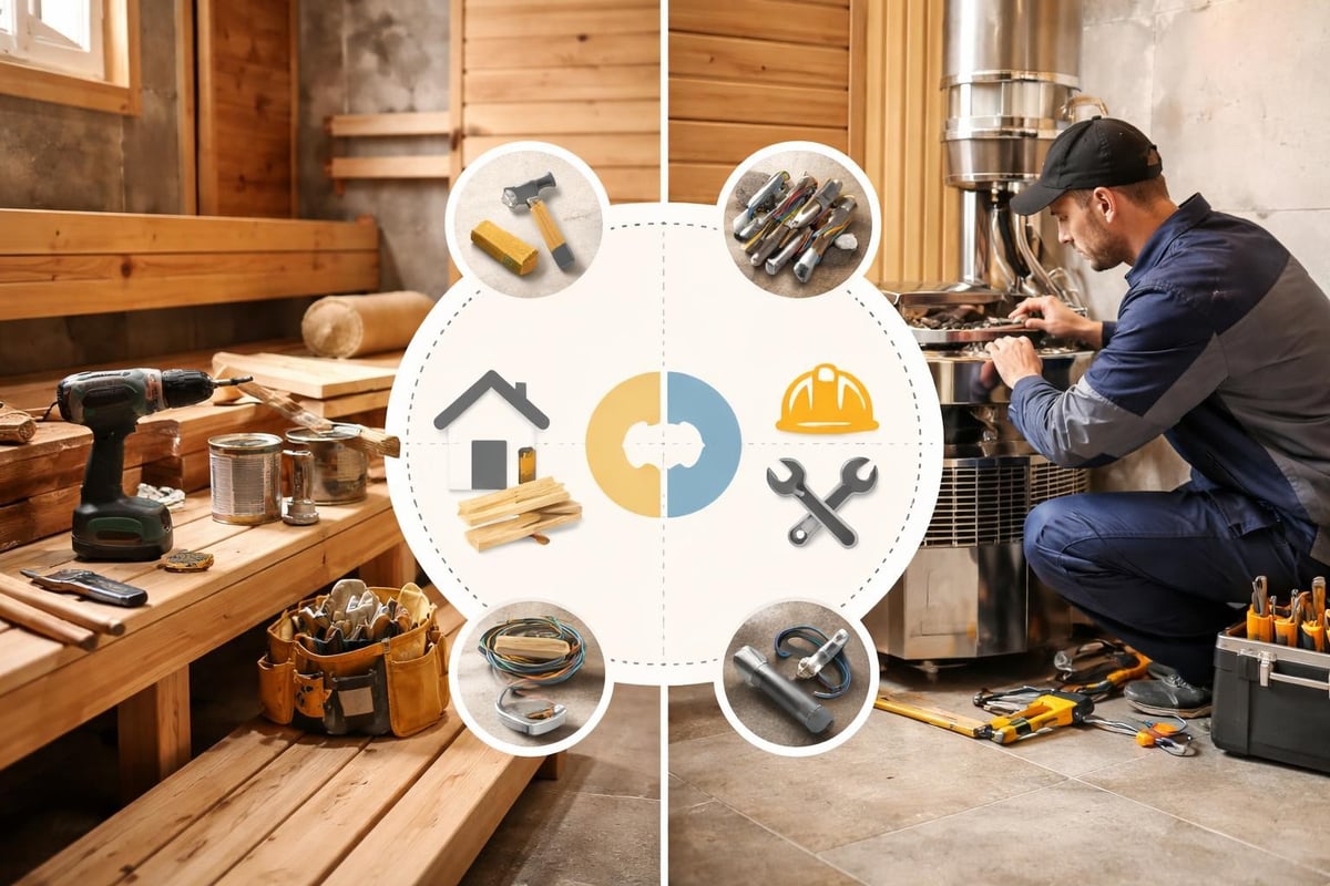 Saunaremontin työvaiheet