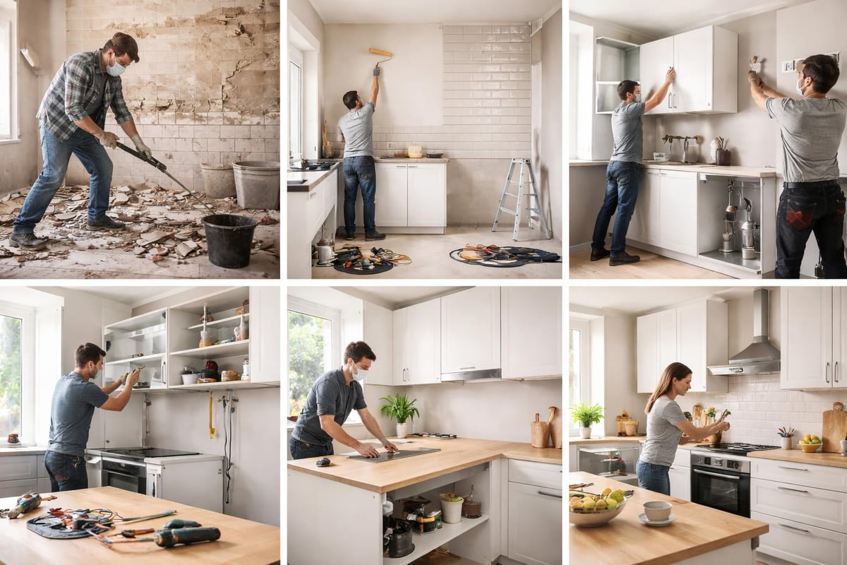 Keittiöremontin työvaiheet