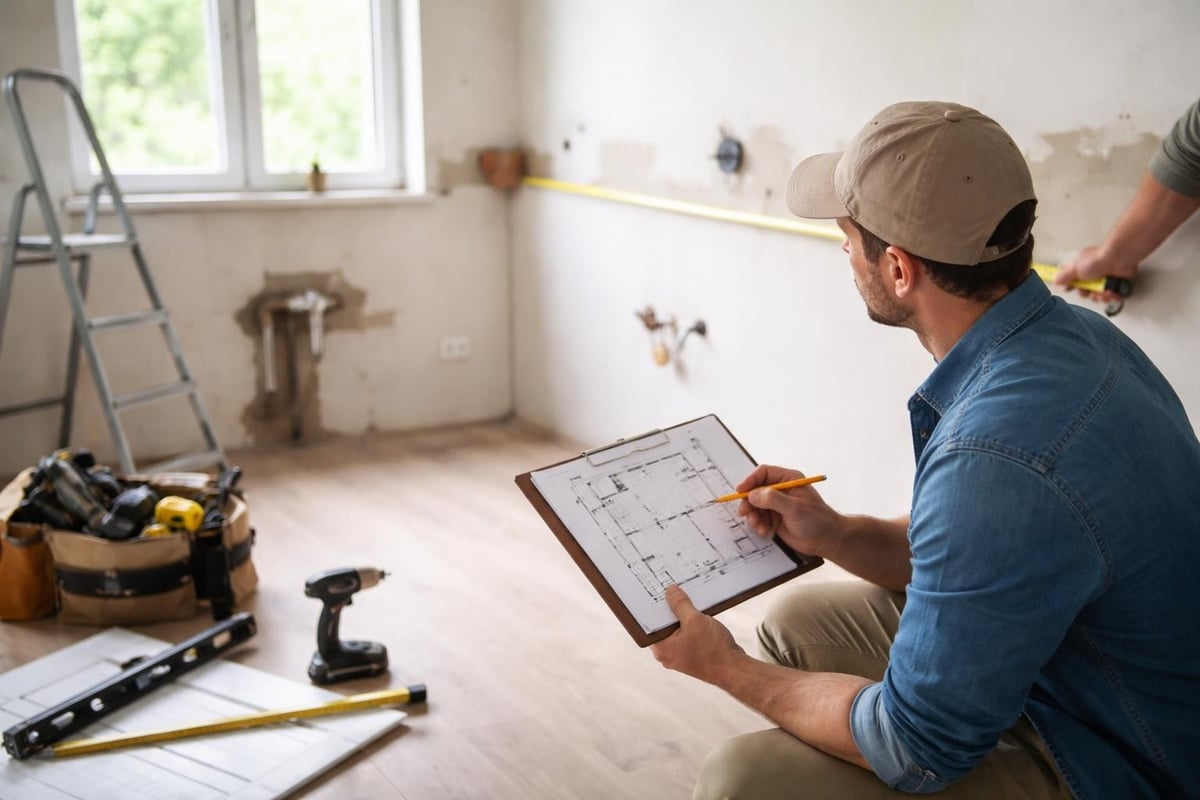 Keittiöremontin mittaaminen ja suunnittelu