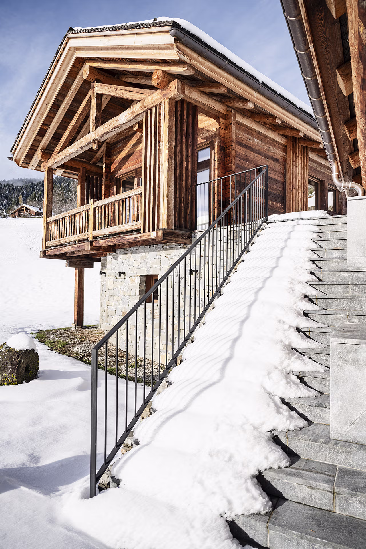 Immobilier, Architecture, Neige, Chalet