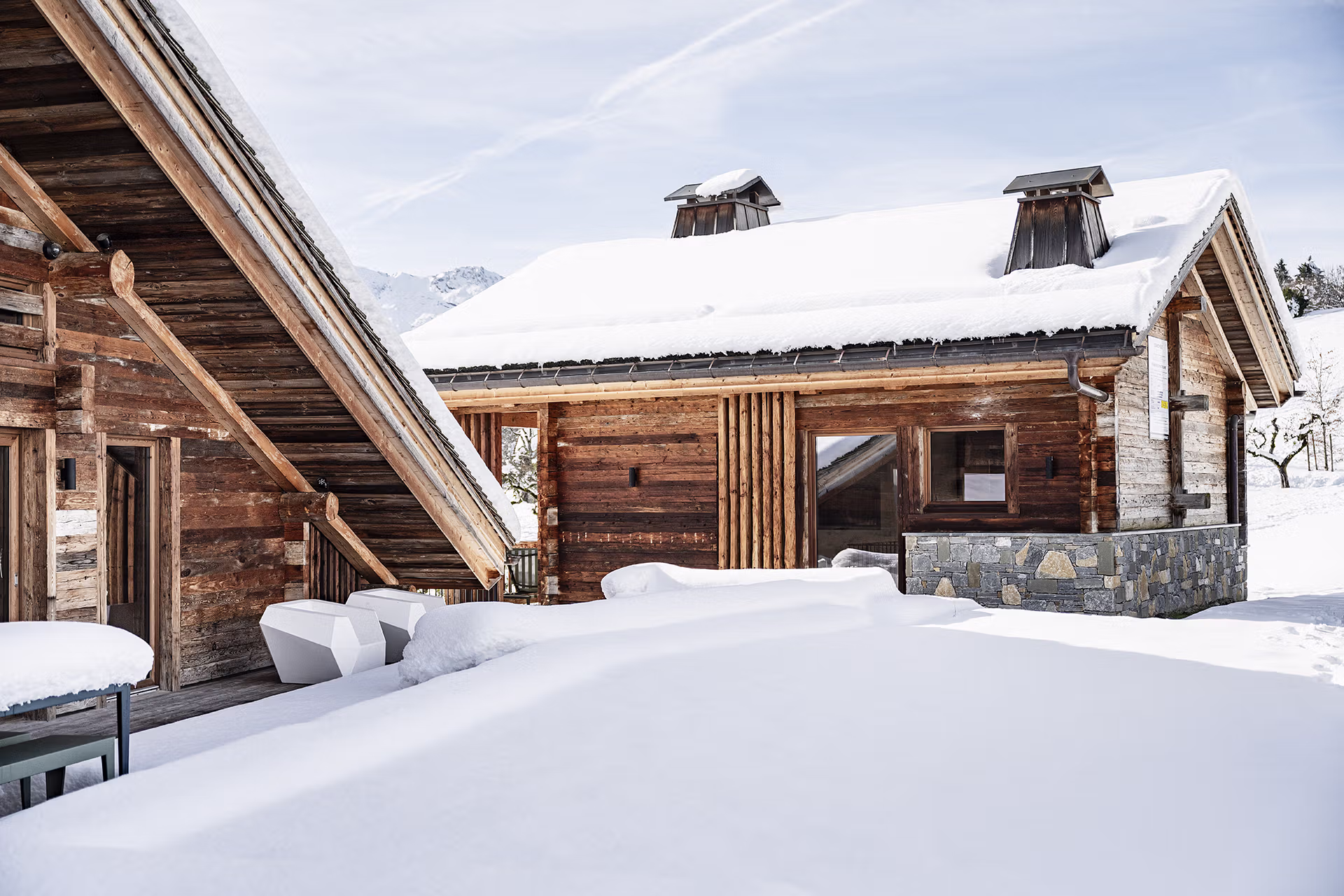 Immobilier, Architecture, Neige, Chalet