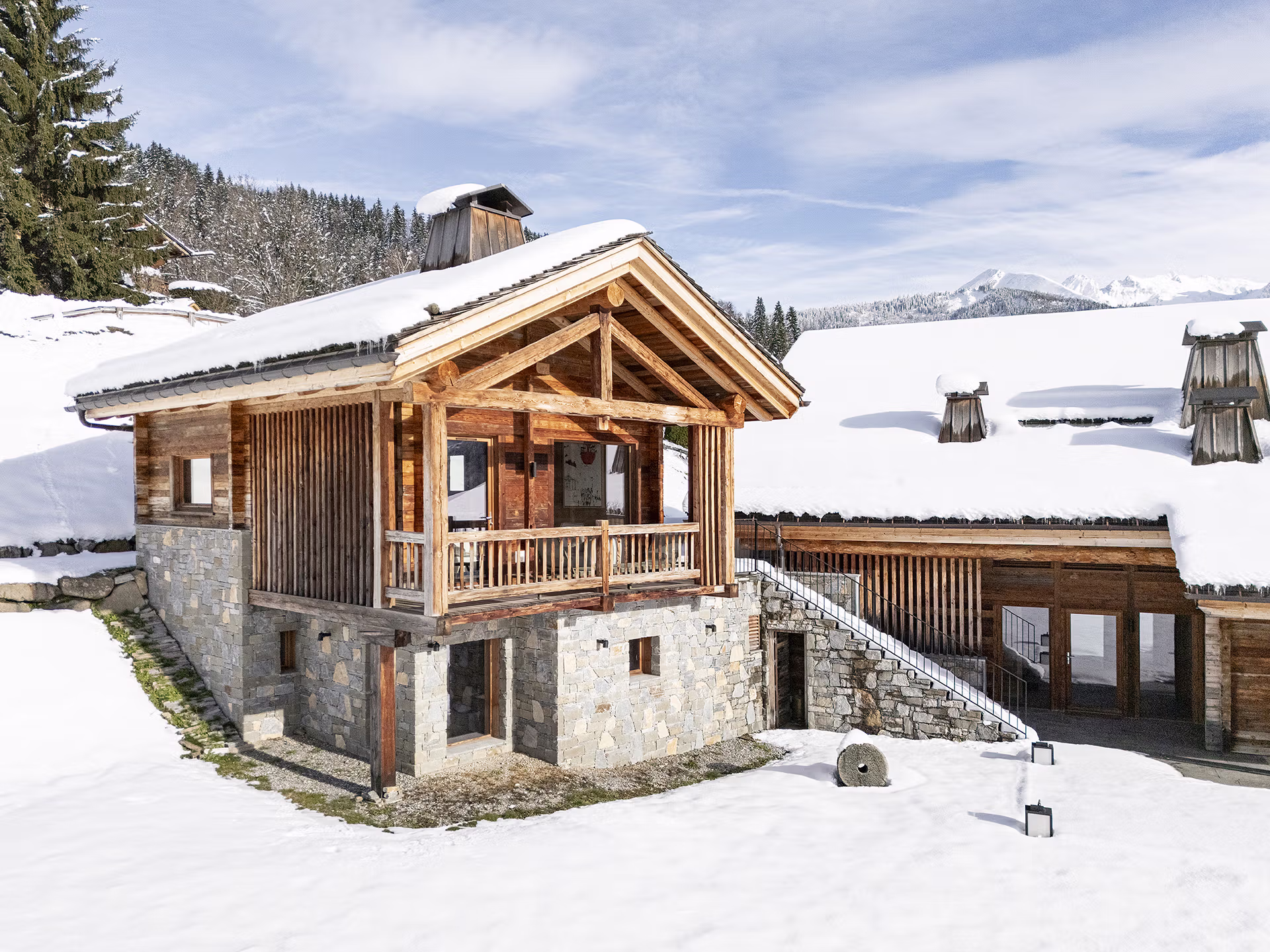 Immobilier, Architecture, Neige, Chalet