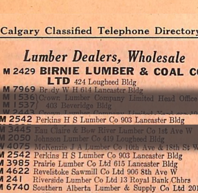Phonebook 1920 Calgary