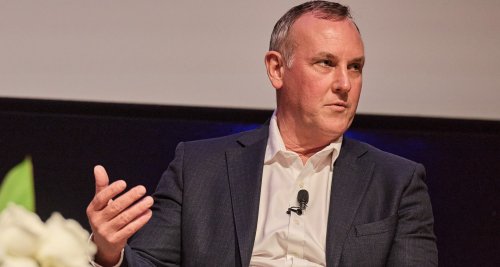 Andrew Lockhart speaking to an interviewer