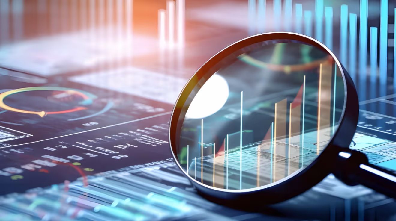 Lupe und Statistiken 