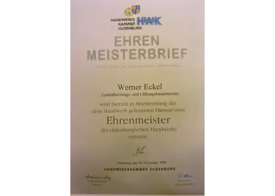 Firmenjubiläum-Urkunde