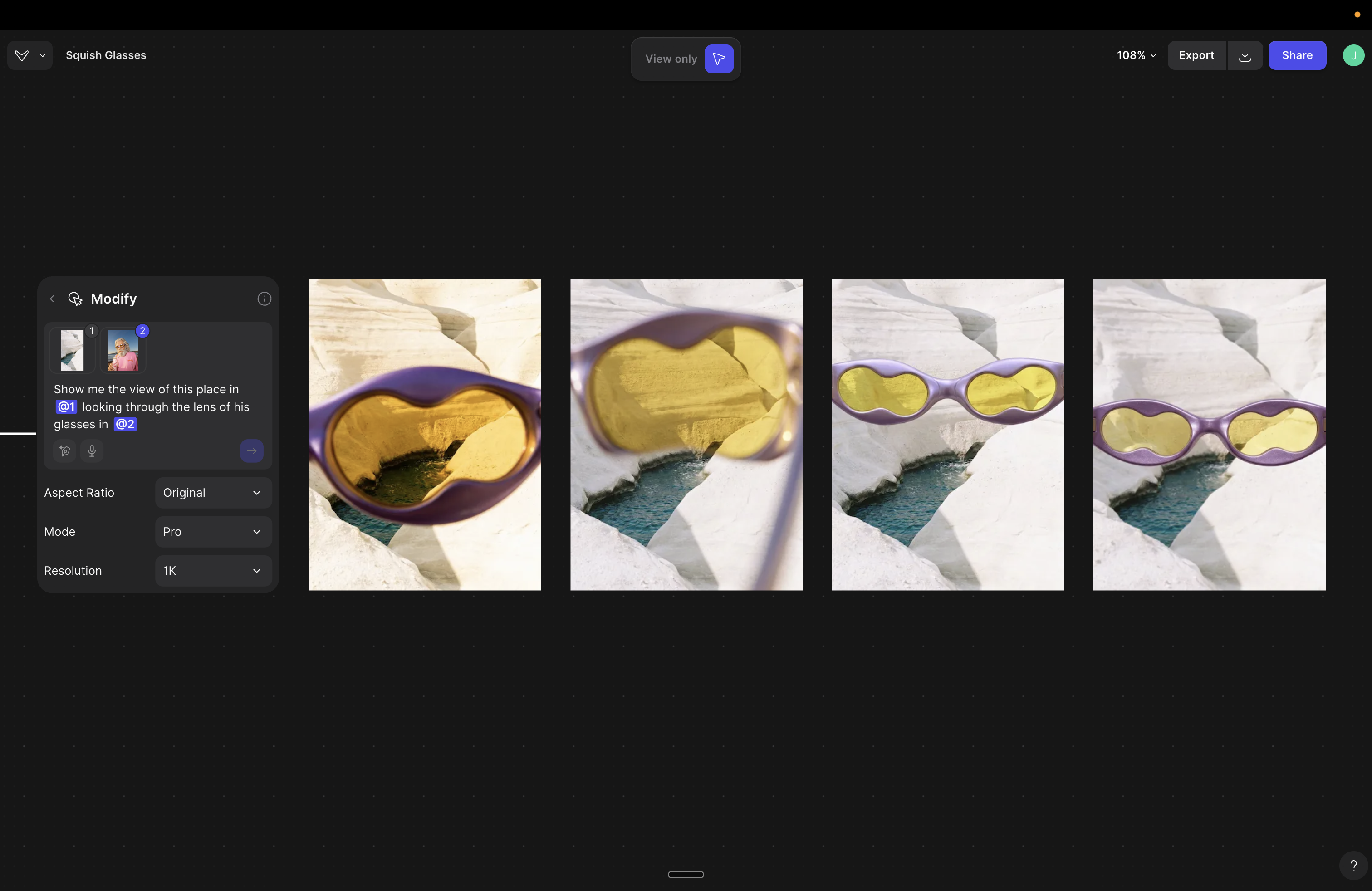 sunglass lens angle variation