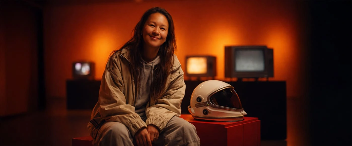 frau-mit-astronauten-helm