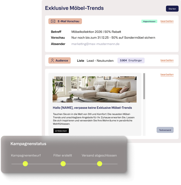 Produktscreens mailing vorschau