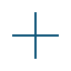 Symbole bleu de signe plus simple sur fond blanc.